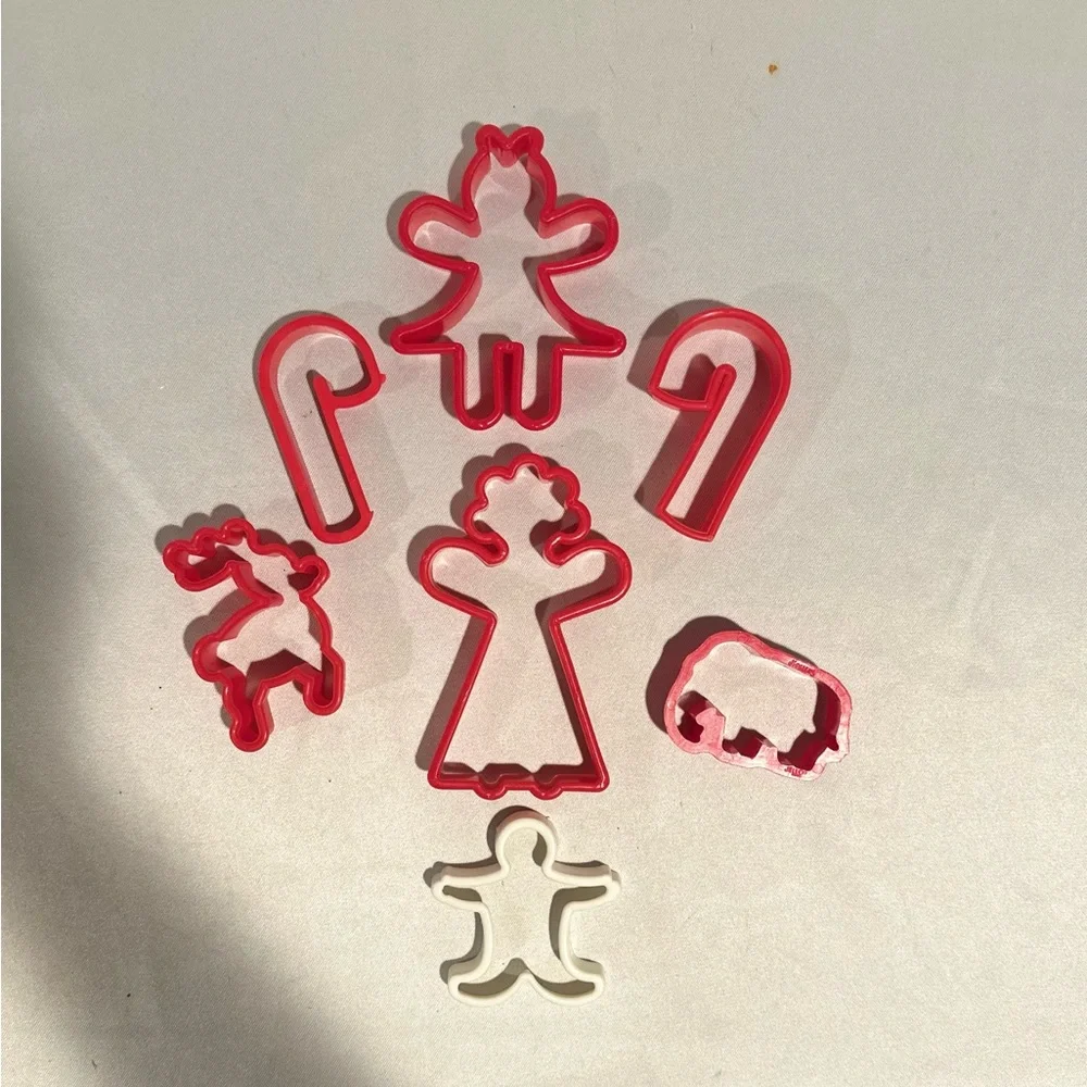 Vintage Jello Jigglers Cookie Cutters Christmas Holiday Set of 7
